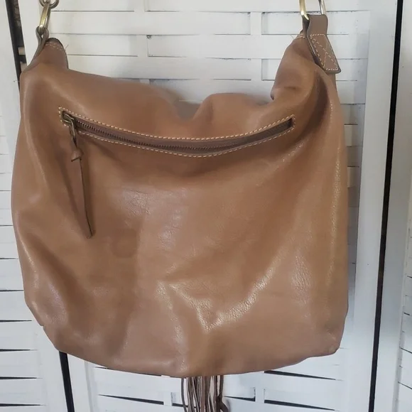 Fredd & Basha tan flap saddle crossbody sac bag - Picture 3 of 8